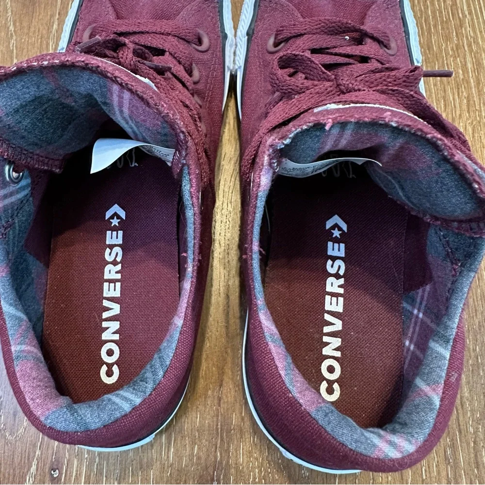 Converse Chuck Taylor All Star Madison Burgundy Plaid Sneakers‎ 561739F Womens 7 - Picture 5 of 7
